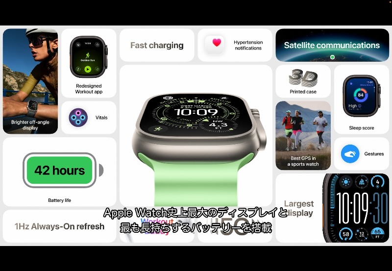 AppleWatch ultra機能一覧